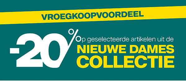 20% op nieuwe dames collectie >