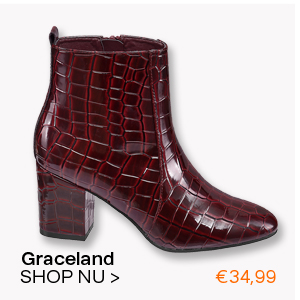 BORDEAUX ENKELLAARS CROCOPRINT >