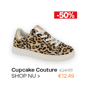 Bruine sneaker panterprint Cupcake Couture