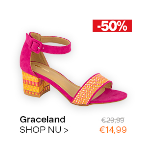 Roze sandaal gevlochten Graceland