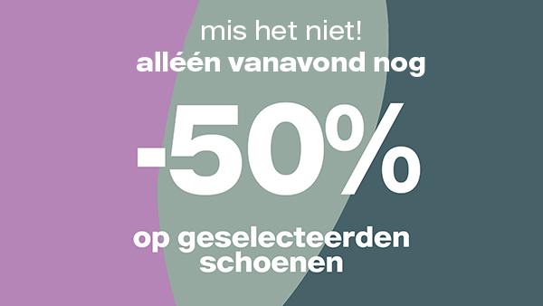 -50% op geselecteerde schoenen >