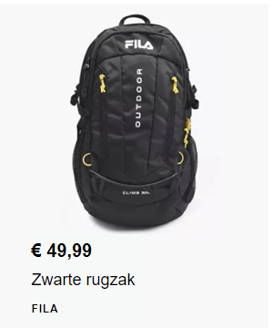 Rugzak zwart >