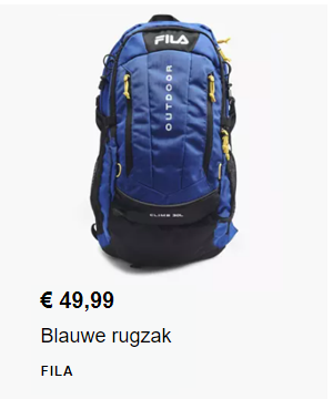 Blauwe rugzak >